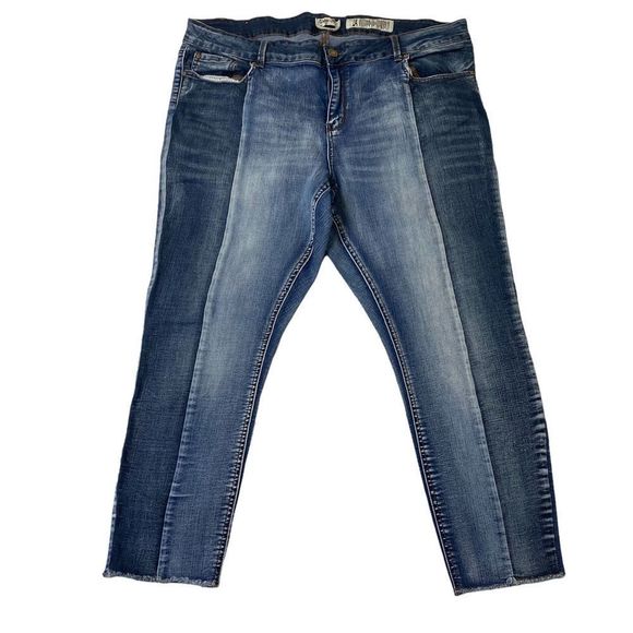 Indigo Rein Anklet Two-Tone Jeans Sz 24 - Picture 1 of 9